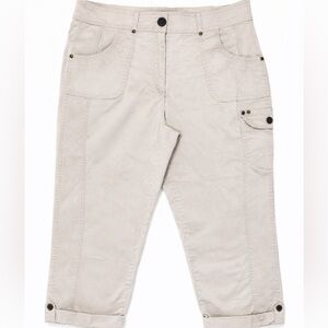 Counterparts Beige Cargo Capri Pants Stretch Cotton Utility Women’s 8